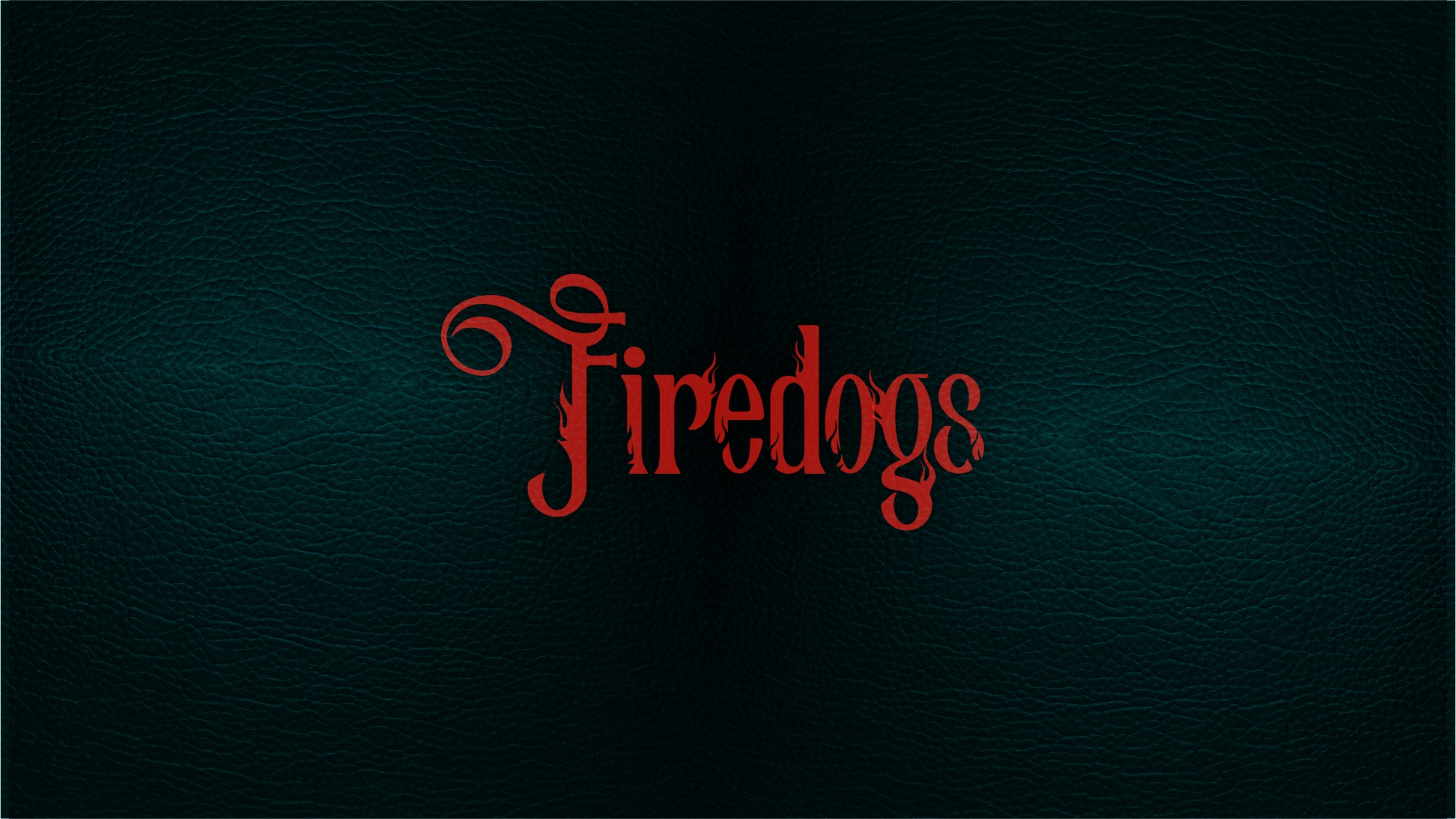 Firedogs — logotipo em couro
